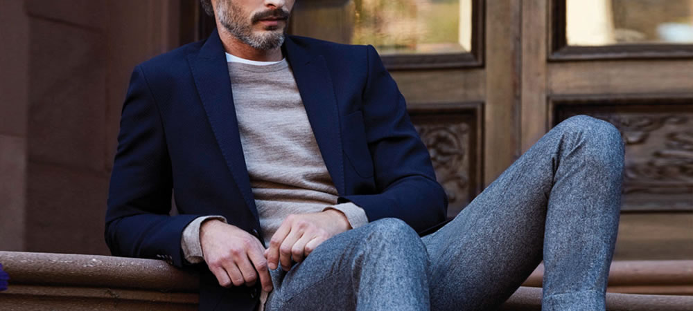 Classy  1 Grey Jacket  Navy Trousers One of the most timeless  combinations available to men a grey blazer teamed with navy trousers is a  match made in sartorial heaven Worn